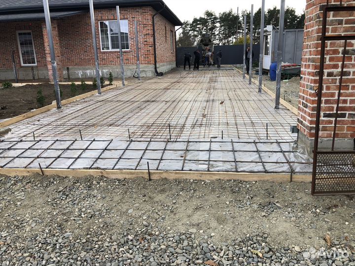 Стяжка, планировка участка