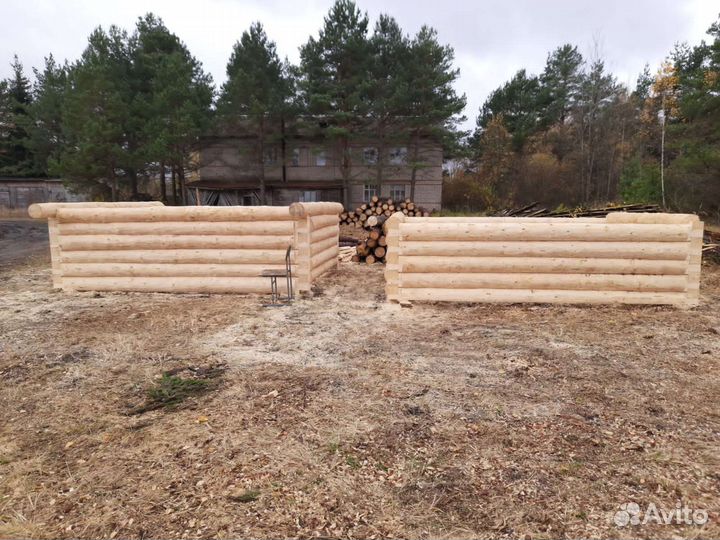 Сруб бани 6*6+2м с терассой