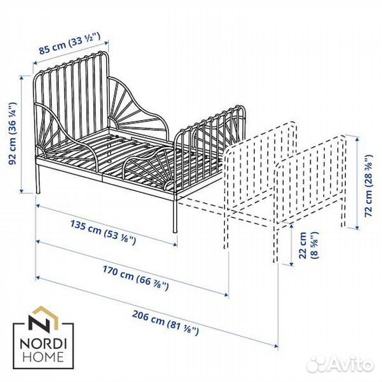 Кровать minnen IKEA (Миннен)