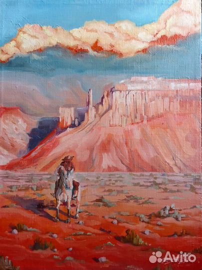 Картина Ковбоя маслом на холсте