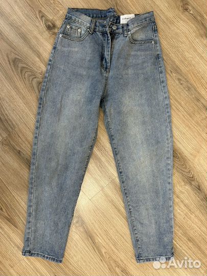 Джинсы мом и брюки 44