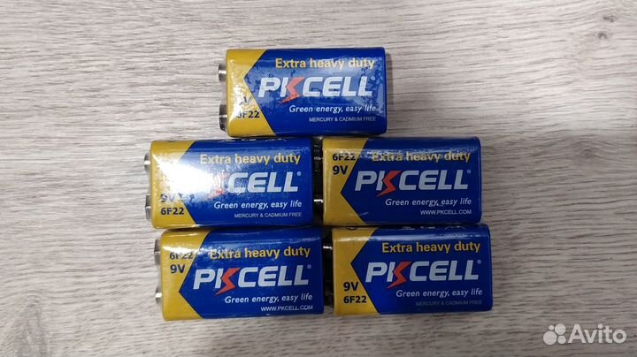 Батарейка крона pkcell 9v 6f22