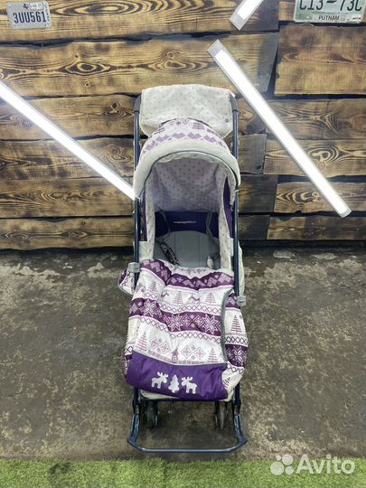 Детские санки коляска с колесами