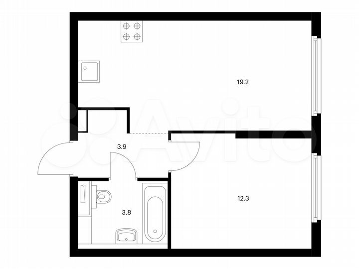 1-к. квартира, 39,2 м², 28/32 эт.