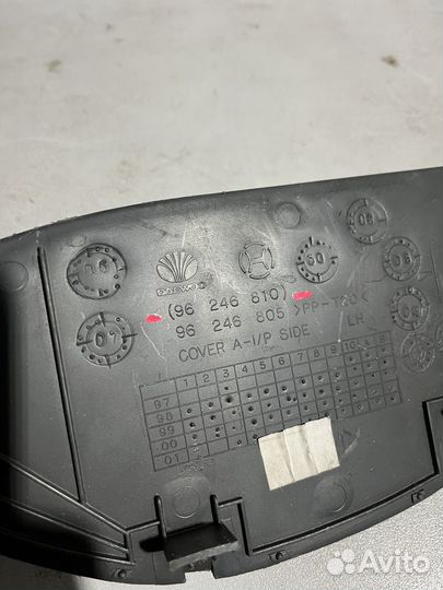 Накладка торпеды левая Заз Шанс Ланос Сенс