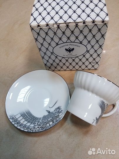 Чайная пара Императорского фарфорового завода (лфз