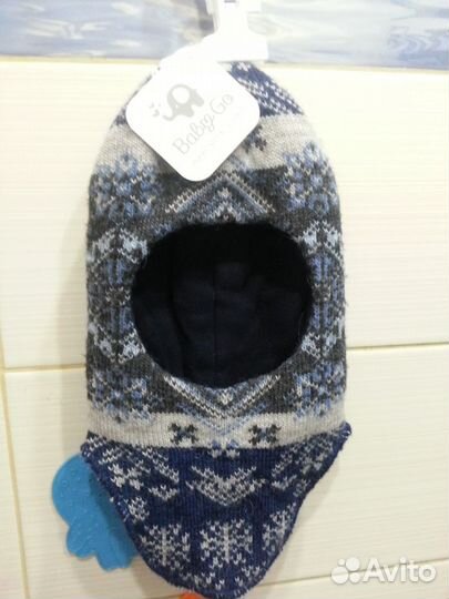 Новый Теплый Зимний Шлем Baby Go р46-48