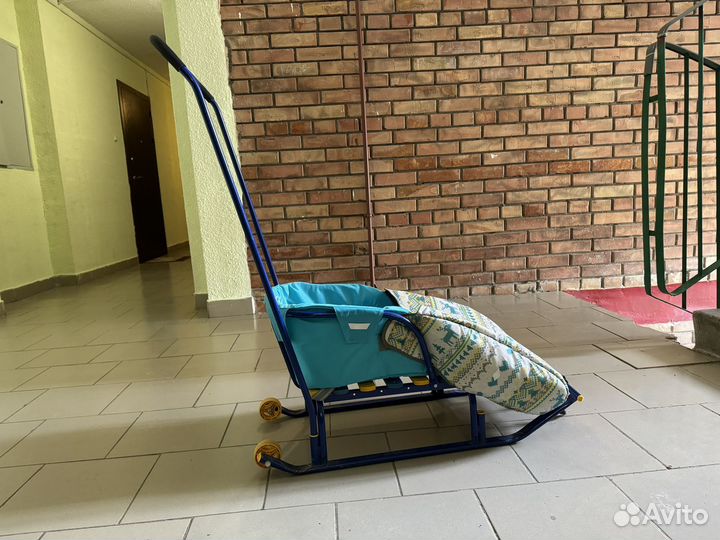 Детские санки с колесами Nika kids