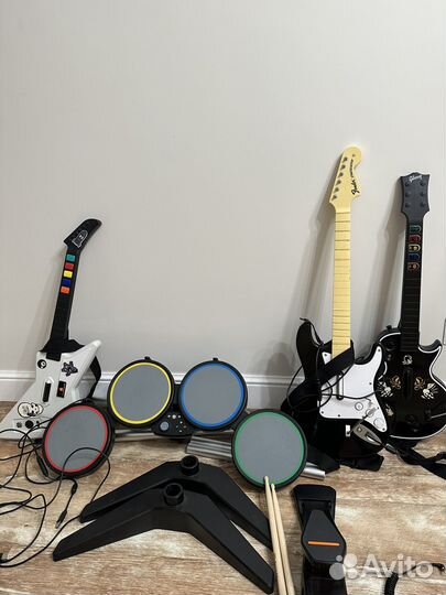 Rock band Guitar Hero барабаны, гитары на xbox 360
