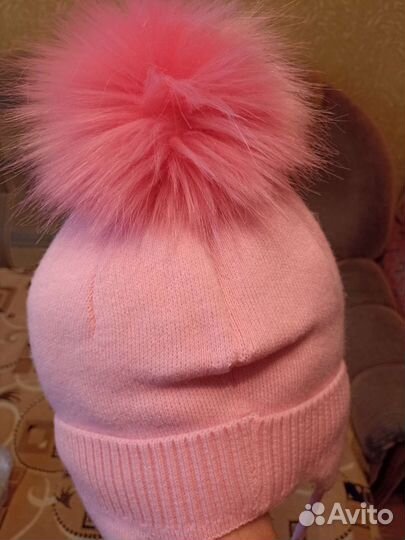 Шапка шлем для девочки зима