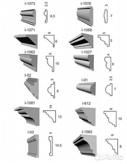 Карнизы молдингы плинтуса