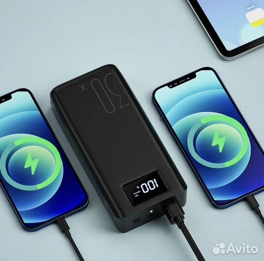 Повербанк Power Bank 30000 mAh Внешний аккумулятор