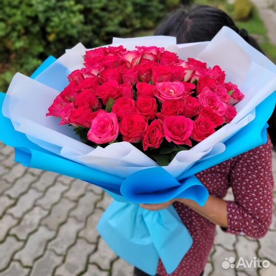 51 роза цветы букеты доставка 25 55 101 роза