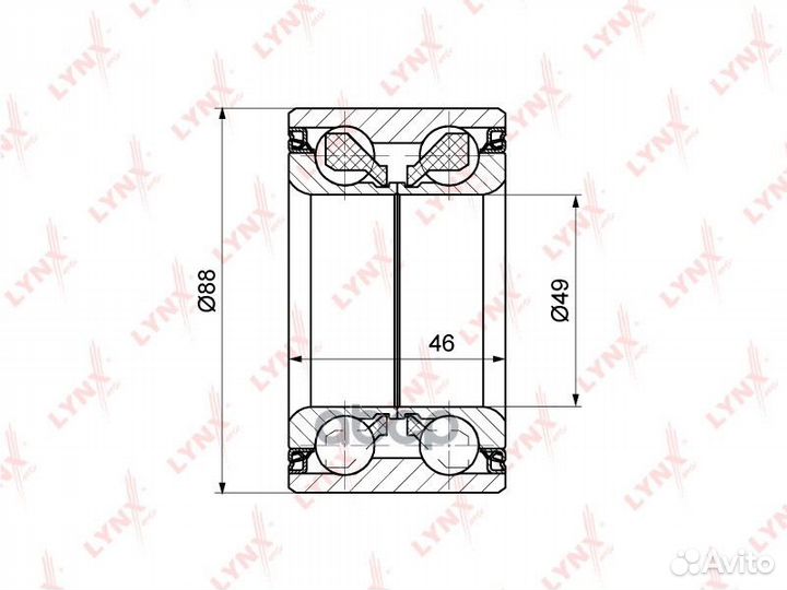 Комплект подшипника ступицы колеса перед WB