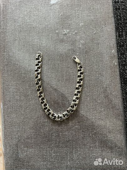 Серебряный браслет мужской бу