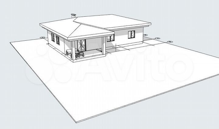 Коттедж 128 м² на участке 8 сот.