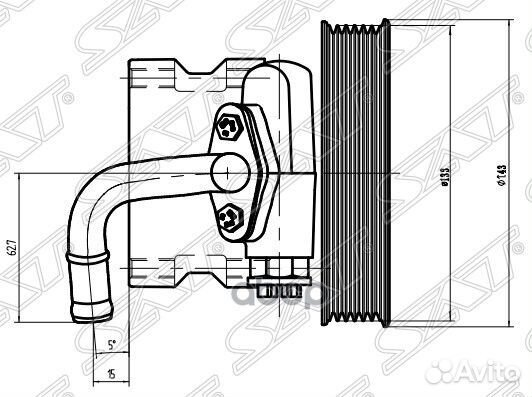 Насос гур chevrolet lacetti 1,4/1,6 (Dшкива 143мм)