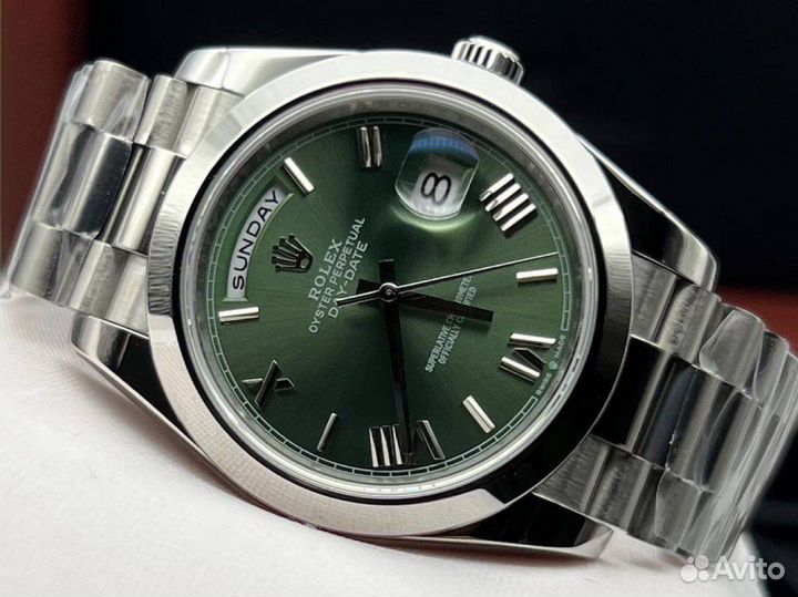 Мужские часы Rolex Day-Date зеленые