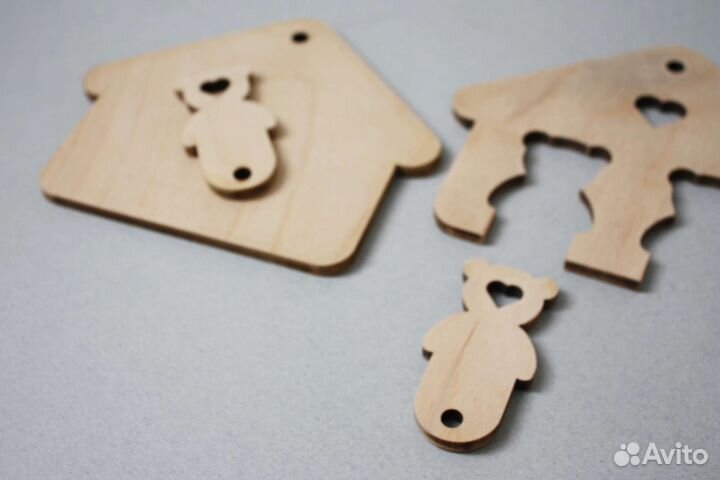 Заготовка для творчества деревянная ключница декор