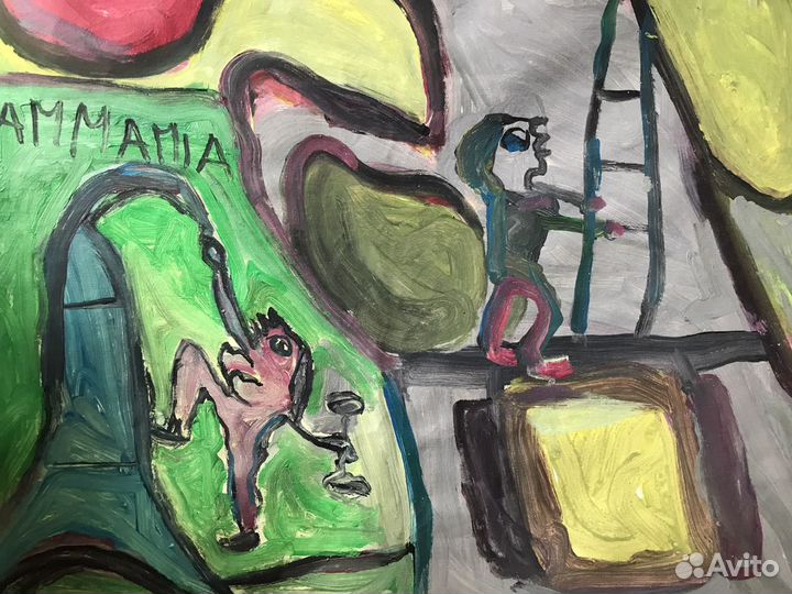 Картина Crize partout. Фаранцузский арт-брют