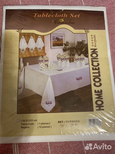 Скатерть новая с салфетками 12шт