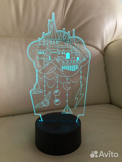 3D ночник Хогвартс. Замок Хогвартс, Гарри Поттер