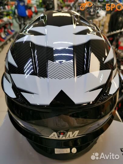 Шлем кроссовый AiM JK803S White/Black