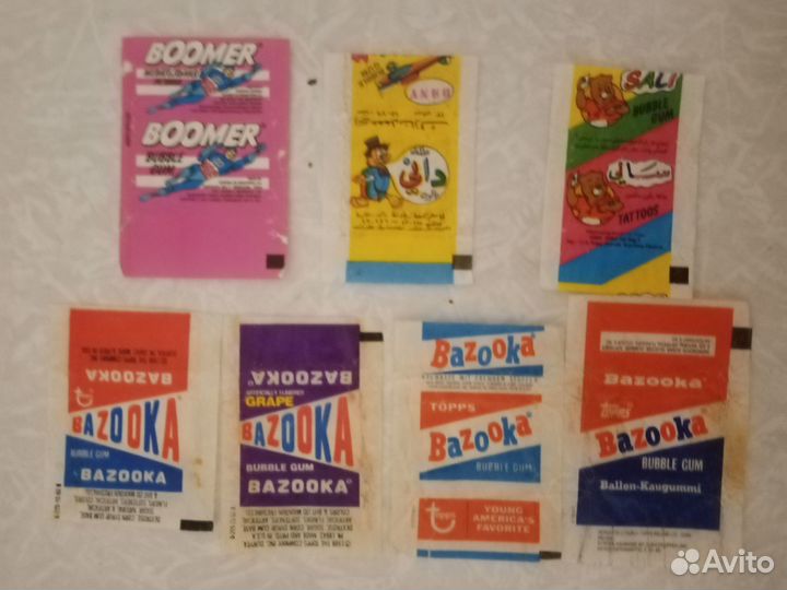 Вкладыши от жвачек