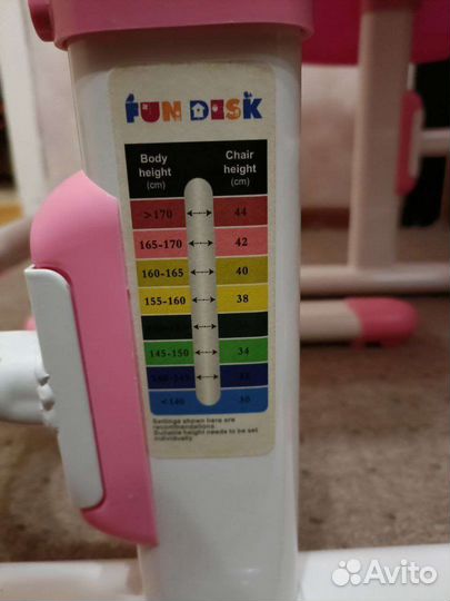 Растущая парта и стул fun desk