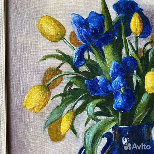 Картина на холсте в раме 46х46 см