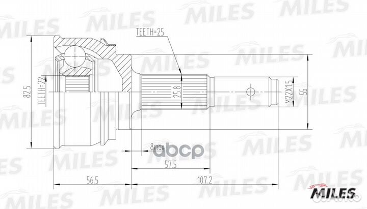 ШРУС наружный nissan almera 1.4 95-00 (GKN 301989)