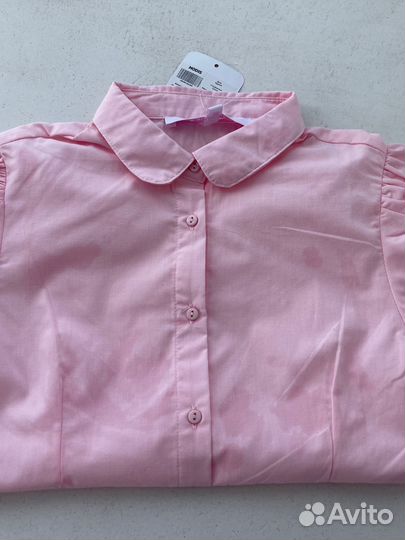 Новая школьная блузка 146 р. На 8-11 лет, хлопок