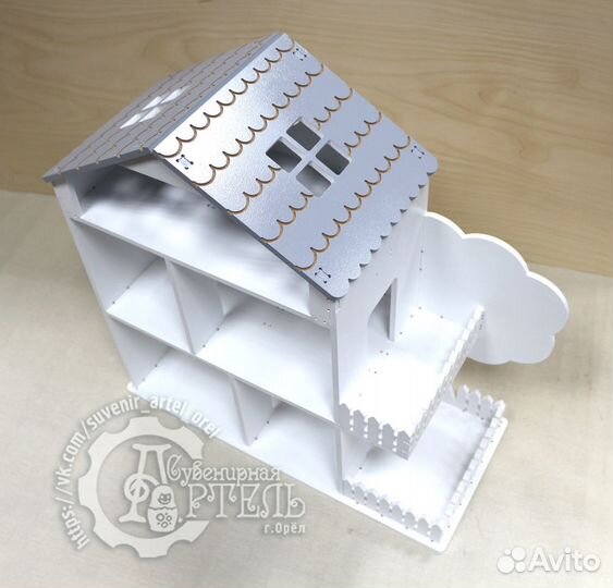 Кукольный домик с деревом, большой (3 этажа)