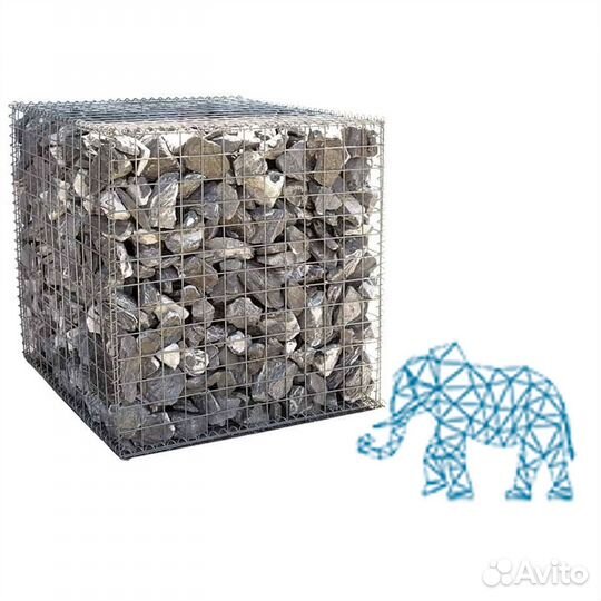 Габион сварной 0,5х0,5х0,5, 3мм, оцинковка