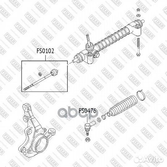 Тяга рулевая opel Meriva 03- FS0102 fixar