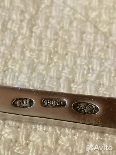 Большая серебряная вилка, 84 проба, царизм