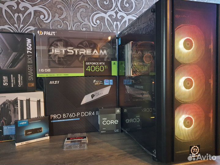 Новый RTX4060Ti16+Core i5 13490F в Themaltake V250