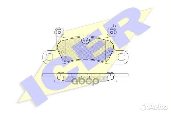 181987 колодки дисковые задние Porshce Cayenne