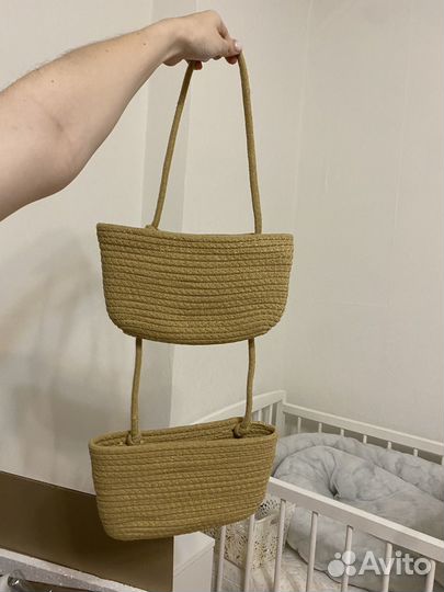 Корзина сумка плетеная