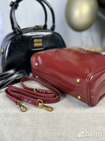 Сумка miu miu женская бордовая