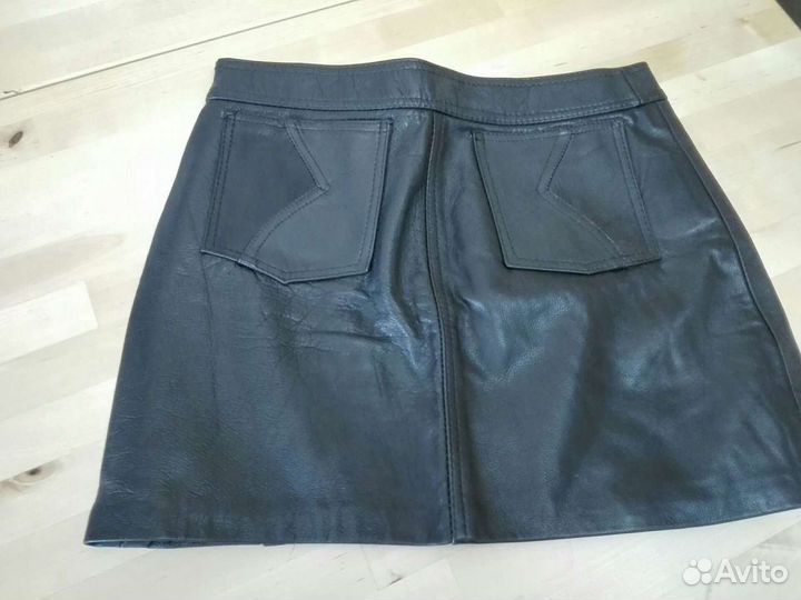 Юбка кожаная