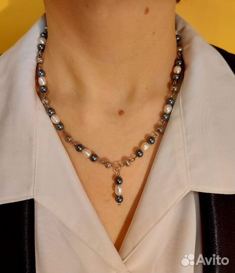 Ожерелье и серьги с жемчугом