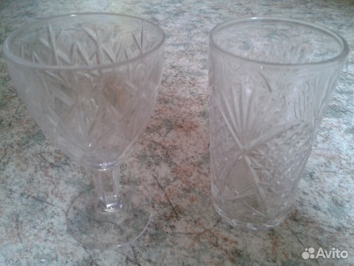 Рюмки, стопки, стаканы, фужеры - хрусталь