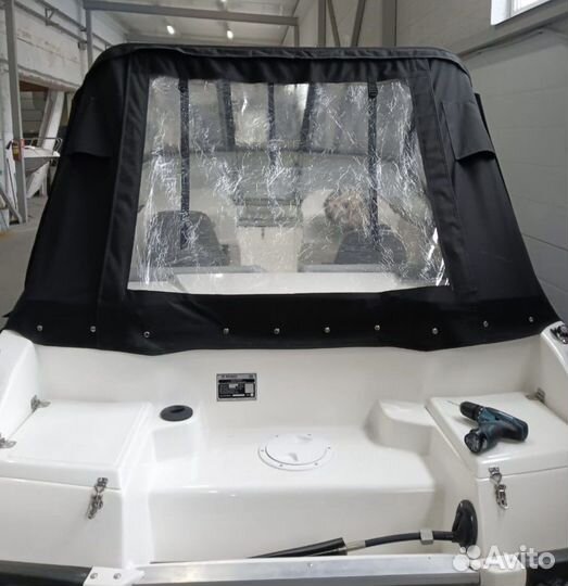 Тент ходовой на катер Гризли