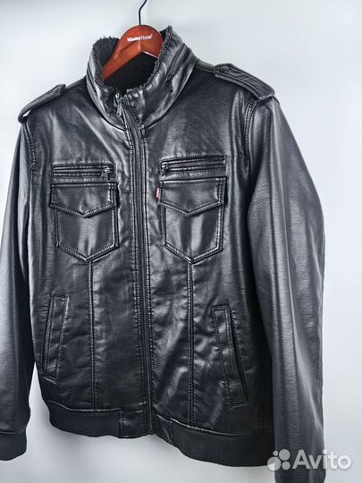 Кожаная куртка мужская levis оригинал 100%
