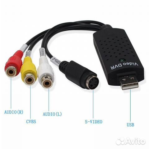 Плата видеозахвата с тюльпана 3*RCA на USB