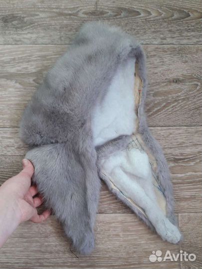 Мех норки голубой воротник