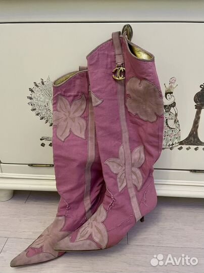 Летне весенние сапоги винтаж оригинал Cavalli