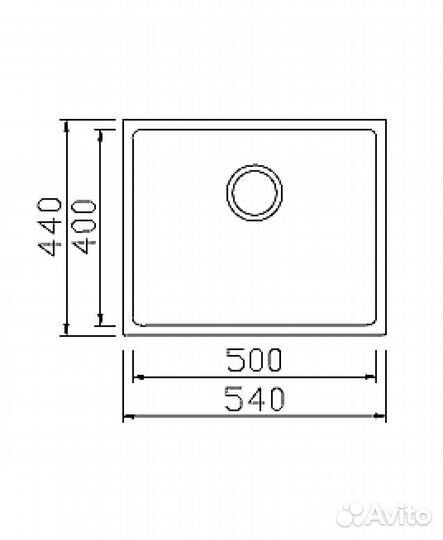 Мойка Seaman Eco Roma SMR-5444, чаша 50х40, aisi 3