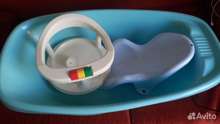 Ванночка для купания с горкой и стульчиком